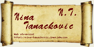 Nina Tanacković vizit kartica